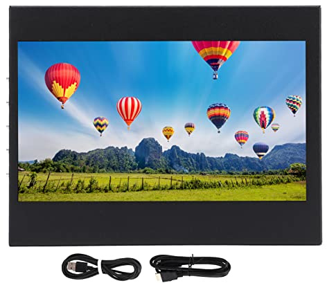 Enlybee Monitor touchscreen capacitivo da 7 pollici, display HD portatile con interfaccia di input, supporto HD multimedia, montato a parete, incorporato in doppio altoparlanti