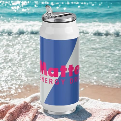 D&Vlab BORRACCIA TERMICA 500ml Personalizzata con Nome stile energy drink - BOTTIGLIA DOPPIA Strato ACCIAIO INOX CON BECCUCCIO- THERMOS per BEVANDE sia calde che fredde Bambini Sportiva Gite