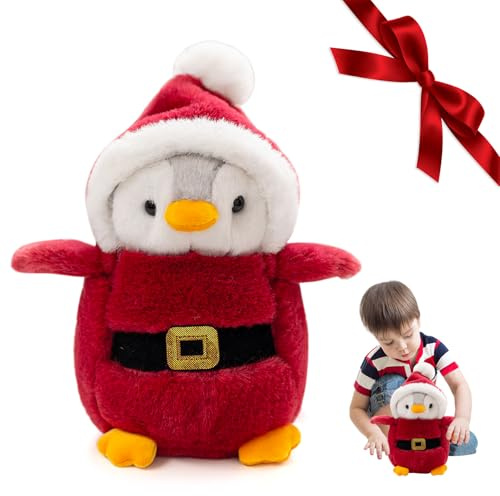 Yuragim Kuscheltier Pinguin Plüschtier für Mädchen, Süße Pinguin Plüsch Spielzeug, Stofftier Schmusetier zum Kuscheln & Spielen, Plüschtier Pinguin Geschenk für Kinder Geburtstag Weihnachten