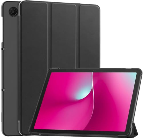 Kepuch Custer Hülle für T-Mobile Revvl Tab 2 Released 5G 10.1 2025,Smart PU-Leder Hüllen Schutzhülle Tasche Case Cover - Schwarz