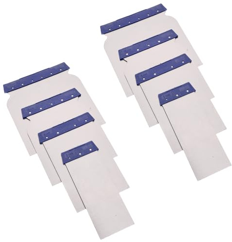KEWUF 8 Pezzi Spatola per Stucco Muro, Spatole per Pittura, Con Maniglia In Plastica, Per Riempimento Di Giunti, Livellamento E L'applicazione Di Materiali(42/68/87/124mm)
