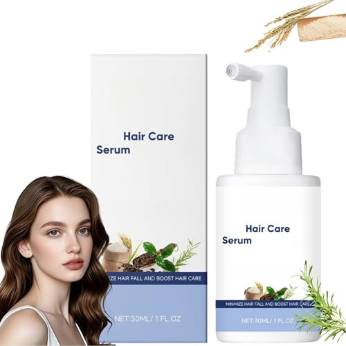 Hair Growth Oil & Serum for Men & Women, Natural Hair Loss Treatment with Rose/mary Oil, Strengthening & Thickening Formula for Dry & Damaged Hair, Hair & Scalp Care, Hair Smoothing & Growth Serum