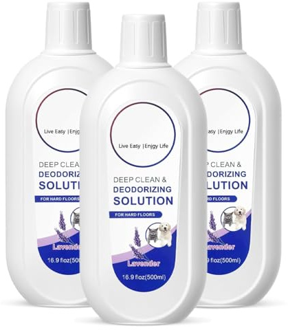 Nettoyant pour Sols - Compatible avec Tineco (3 x 500ml) - Solution Lavande Anti-Trace et Anti-Bouchon pour Aspirateur-Balais - Sûr pour Parquet, Carrelage, Stratifié et Familles avec Animaux