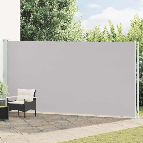 Generico Tenda da Sole Laterale Retrattile per Patio 200x600 cm Grigia,Prato e Giardino,Vita all'aperto,Ombrelloni e parasole-317974