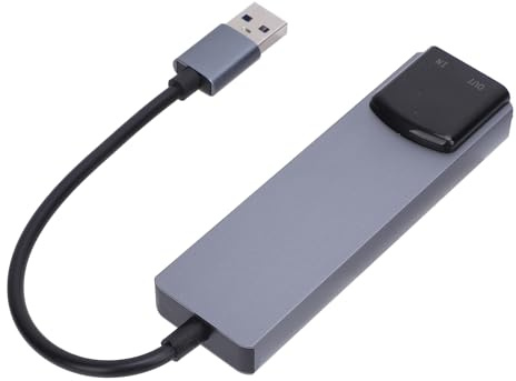 YUKERMARB Externt Ljudkort, Virtuellt Surroundljud, Intelligent Brusreducering, Optisk Ingångsutgång, 5.1/7.1 Kanals Extern, 48KHz Samplingsfrekvens, för VISTA/OS X 9.