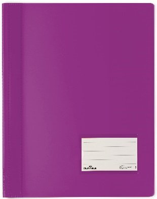 5er Sparpack DURABLE Hunke & Jochheim Schnellhefter DURALUX®, transluzente Folie, für A4 Überbreit, 280x332mm (lila, 5 Stück)