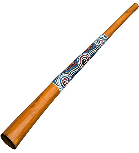 DIDGERIDOO NATURAL PAINT: Didgeridoo teakholz | dotpainting