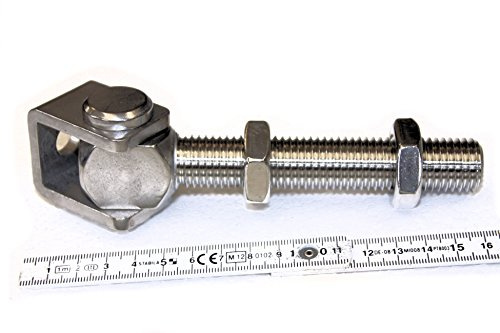 UHRIG V2A Edelstahl Torband M20, Anschweißband lang, rostfreies Schwerlast Scharnier für Gartentor, Flügeltor usw.