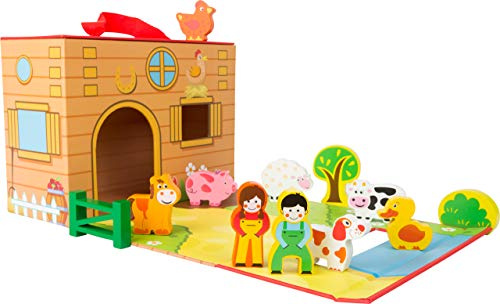 Small Foot 11111 - Valigetta da Gioco in Cartone Resistente e colorato, Multicolore