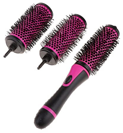 Rundbürsten, Rundhaarbürste mit Abnehmbaren Rollen, Rundkamm Haarbürste für lockiges Haar, Haarglättung, Styling Trocknen