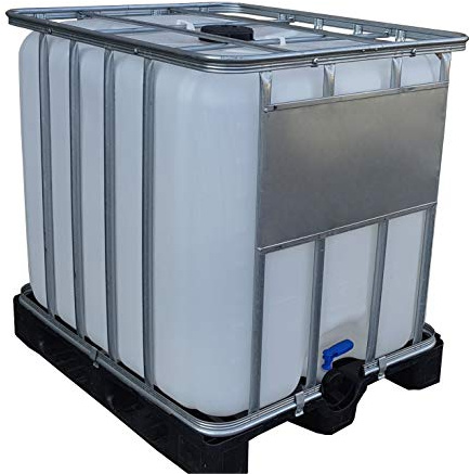 KLAREWO 1000l IBC Wassertank Container Tank Lebensmittel/Restentleert Kunststoffpalette