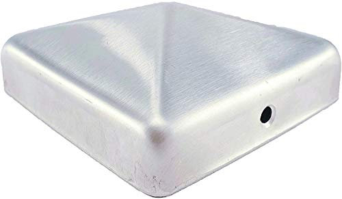 Gartenwelt Riegelsberger Tapa para postes de 91 x 91 mm de acero inoxidable para madera de 90 x 90 mm, incluye tornillos