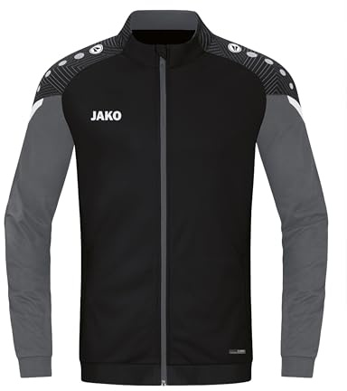 JAKO Herren Polyesterjacke Performance, Schwarz/Anthra Light, S