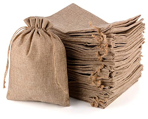 30 pezzi Juta Burlap sacchetti regalo con coulisse 15 * 20cm Natale Burlap Sack caramelle biscotti dolce sacchetto per bambini festa bomboniere