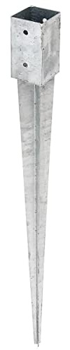 1x siwitec Einschlag-Bodenhülse 71 x 71 mm, 750 mm Gesamtlänge, feuerverzinkter Stahl, Einschraub Bodenhülse für Vierkantpfosten, Einschlagpfosten, Einschlag Bodenhülsen, Einschlaghülse Pfostenträger
