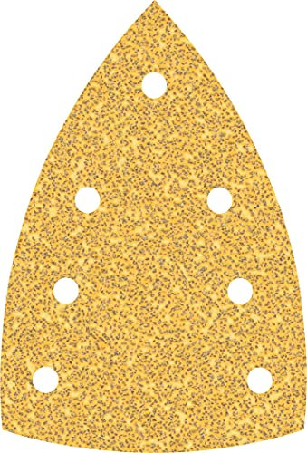 Bosch 50x Feuilles abrasives EXPERT C470 à 7 trous (pour Peinture sur bois, Bois dur, Ø 100x150 mm, Grain 40, Professional Accessoire Ponceuse Multi)