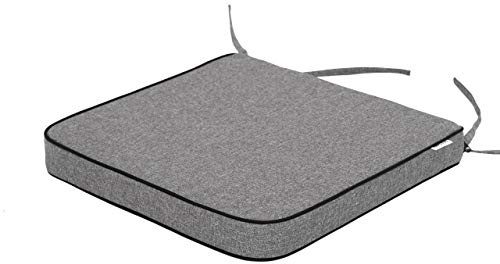 Bjird 2er Set Stuhlauflagen für Gartenmöbel Sitzpolster für Gartenstühle, Gartenmöbelauflagen, Sitzkissen, Stuhlkissen, Gartenstuhl-Auflage - 48x45x5 cm, Polsterauflagen Outdoor/Indoor geeignet