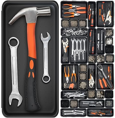 20 Pezzi Cassetta Attrezzi Organizer Cassetti, 30cm 5-dimensioni per Viti Minuteria, Attrezzi Banco da Lavoro, Organizzatore Cassetti Plastica, per Carrello Porta Attrezzi, Garage, Officina
