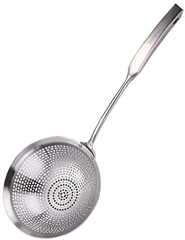 Espumadera de cocina Cuchara ranurada grande de acero inoxidable 304 Espumadera y colador de cucharón de acero inoxidable Espumadera de cuchara ranurada de usos múltiples for restaurantes de cocina (
