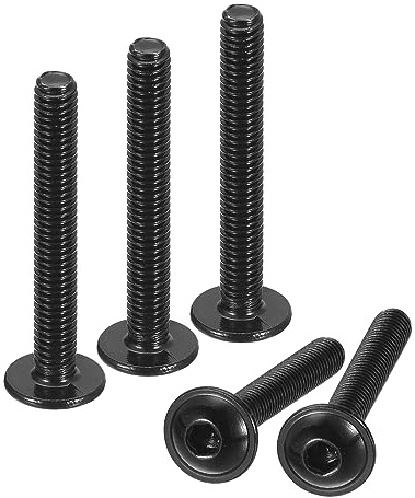 QUARKZMAN 25 Stück Linsenkopfschrauben Innensechskant M4x30mm 304 Edelstahl Schwarzoxid Sockel Antrieb Flanschschrauben Völlig Gewinde Maschine Schrauben