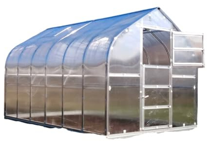 Gewächshaus KLASIKA STANDART 10 (2,5 x 4 m) mit Fundament, 4 mm Polycarbonat und dachluken mit automatischen Öffnern