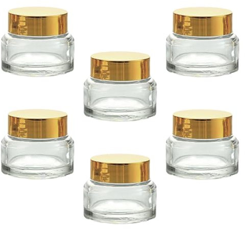 Angoily 30 Ml Cremetiegel Auslaufsichere Glasflaschen 6er-pack Unverzichtbar Für Reisen Business Und Camping