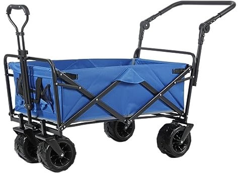 IRYZE Bollerwagen Faltbar Zusammenklappbarer Mehrzweckwagen, Handwagen, Garten-Gebrauchswagen Mit Verstellbarem Griff, Outdoor-Zugwagen Für Strand-Angel-Picknick Gartenwagen (Color : C)