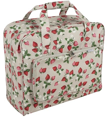 Hobby Gift Exklusiv symaskinsväska, PVC-fodrad bärväska, extra förvaringsutrymme för tillbehör, 20 x 43 x 37 cm, fräsar