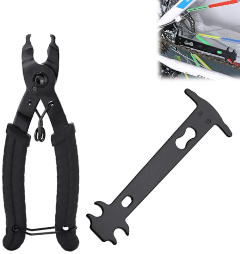 2 PCS Bike Chain Tool, Chain Link Removal Tool, Chain Wear Tool, Bicycle Chains Quick Link Removal Tools, Portable Convenient Bikes Chain Breaker Splitter Professional Repair Kit