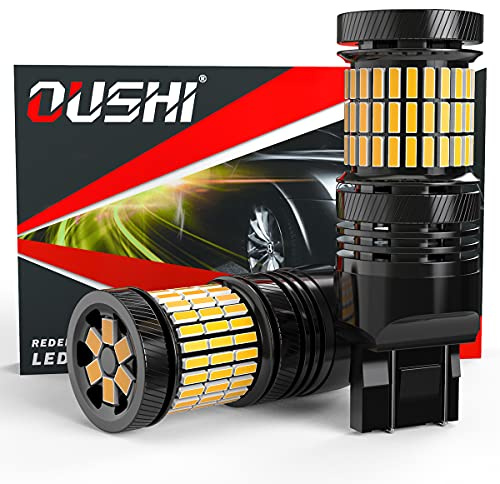 OUSHI 7443 T20 LED Bulb, Canbus 7440 992 W21/5W 7444NA W21W 7440NA WY21W LED Bulb Replacement For Car Back Up Reverse Light Tail Light Daytime Running Light, 6500K Xenon White (Pack of 2)