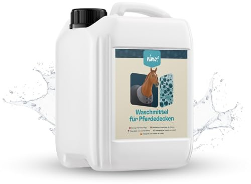 nimo® Waschmittel für Pferdedecken | ohne Duftstoffe & Farbstoffe | für für atmungsaktive Synthetik- und Baumwolldecken | entfernt Kot- & Urinflecken