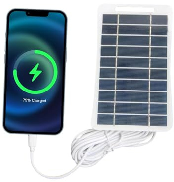Ring Doorbell Solar Panel Ring Solar Charger, 360 Degree Adjustable Solar Panel Ring Solar Panel, 5V Outdoor Solar Charger Solar Panel, 2W Solar Panel for Doorbell 16.3x9.4x1cm/6.4x3.7x0.4 for Camera