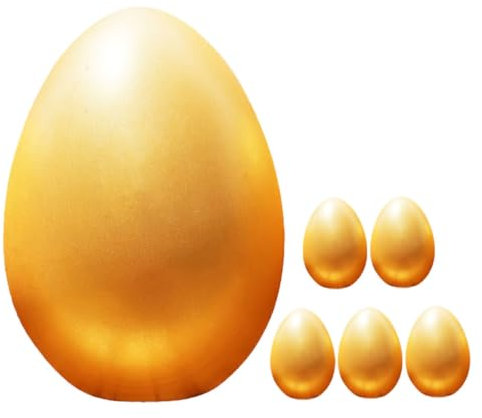 COLLBATH 6 Stück Goldene Eier Zum Befüllen Requisiten Party Und Festivaleiern Für Spiele