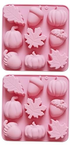 2 Moldes De Frutas 3D, Moldes De Silicona De Calabaza De Hoja De Arce, Moldes De Chocolate Para Manualidades Diy, Moldes De Silicona De Otoño, Herramientas Para Hacer Dulces De Postre