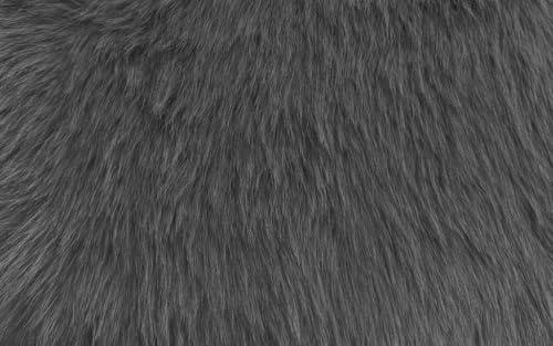 Zottelstoff ZOTTEL 3,5cm Flor - 0,5m Schritte - Öko-Tex Standard - Breite 150 cm - 530g/mq - Langhaarfell Flokati Fellstoff Meterware Dekostoff (Schwarz)