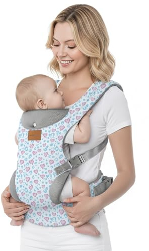 YooxArmor bärsele för nyfödda från födseln,Ergonomisk bekväm lättvikts babybärare med nackestöd för småbarn (4-36 månader/3-30 kg),4 positioner,Blå