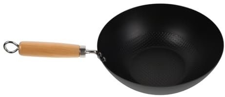 VINTORKY Japanese Wok Small Iron Frying Pan for Versatile Cooking Non-coated Household Kitchenware for Frying Boiling and Steaming for Home Use