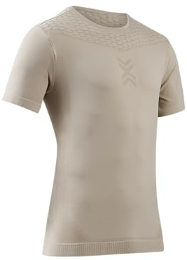 X-Bionic Herren X-Ential Kurzarmshirt – Temperaturregulierung, leicht & atmungsaktiv – Bequeme Passform für Sport, Outdoor & Freizeit - Sand, XXL