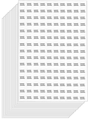 4500 Stück Kleidungsgrößen Aufkleber Etiketten, Selbstklebend Klebeetiketten Aufkleber für Kleidung Größe, Runde Größenetiketten Größenaufkleber 1.3 cm Durchmesser Clothing Size Label Stickers (XXXL)