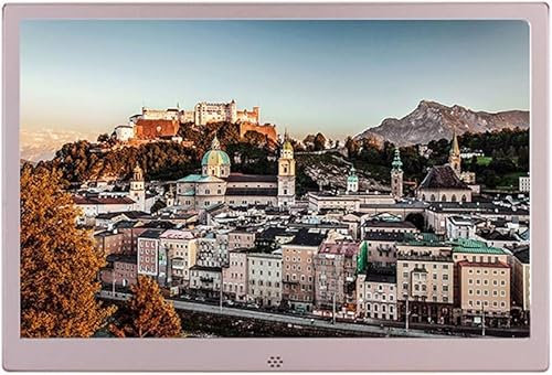 ININOSNP Cornice per Foto digitali Cornice for Foto Digitale con Schermo LED ad Alta Definizione da 13 Pollici, Custodia in Lega di Alluminio, Album Fotografico elettronico(Gold)