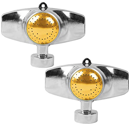 2 aspersores pequeños para cabeza de aleación de zinc, ajustables 360 grados con agua suave, patrón F, cabezales pequeños de repuesto para cama de flores