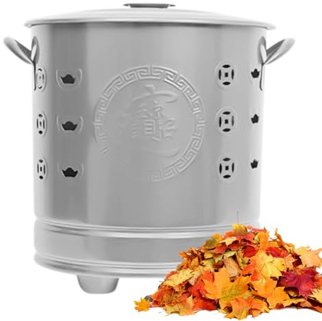 Per Bruciare All'aperto | Buca del Fuoco in Metallo con Coperchio,Caminetti Esterni Per Rifiuti Cortile Giardino Terrazza | Cortile Giardino Campeggio