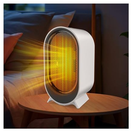 Calefactor, Calefactor Bajo Consumo, 1200W/800W Estufa Electrica Portatil Mini/Silencioso Calefactores Con 3 Modos, 70 ° Oscilante, Para El Hogar Habitaci