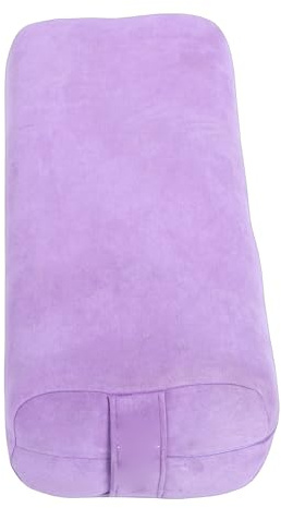 TIKATARER Cojín de Meditación, Almohada de Esponja Rectangular, Almohada de Apoyo para el Suelo con Funda Lavable y Asa de Fácil Transporte, Ideal para Yoga, Uso de Mujeres y Madres (Purple)