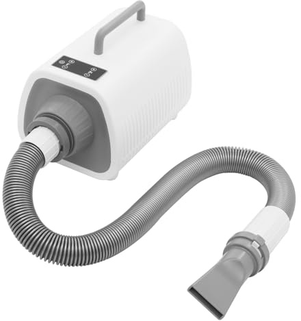 jiongcln Asciugacapelli per cani, 2100 W, con temperatura e velocità regolabili, soffiatore per cani con diversi ugelli 3 in 1, per la cura del cane