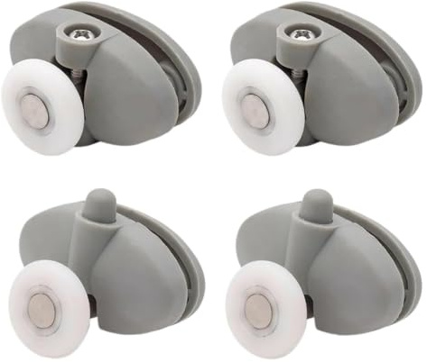 Rouleaux de porte de douche en nylon + alliage de zinc | 4/8 portes en verre de salle de bain de 20 à 25 mm : roulettes for porte coulissante.(310mm-8pcs,20mm)