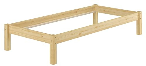 Erst-Holz®Bettgestell Niedrig und Schmal 80 x 200 Kiefer Massivholz