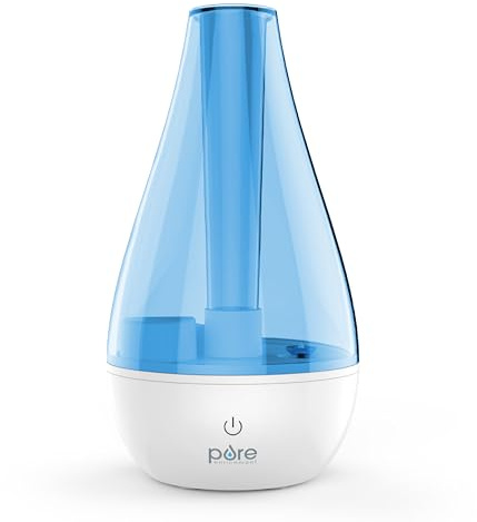 Pure Enrichment MistAire Studio Ultrasonic Cool Mist Humidifier - Small & Compact, Overnight Operation, 2 Mist Settings, Optional Night Light, & Auto Shut-Off - For Offices, Plants & Small Spaces
