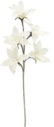 EUROPALMS Clematis branch (Eva), artificial, white, clematis branch with white flowers
