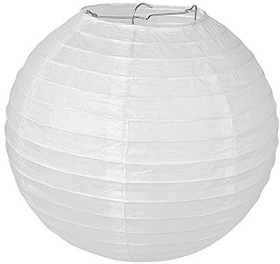 pajoma® Papier Lampe Laterne Lampion Weiss 10 Stück für Party Hochzeit Dekoration (35 cm x 35 cm)